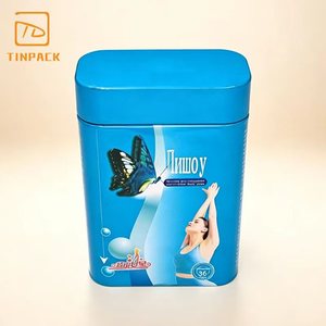Boîte en étain rectangulaire personnalisée de qualité alimentaire pour le stockage de capsules, de pilules et de vitamines - Product Image 4
