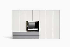 <span class=keywords><strong>L</strong></span> şekli modern ahşap dolap tv dolabı ile otel odası tasarımı sürgü kapı<span class=keywords><strong>l</strong></span>ı gardırop ayna cabrio - Product Image 3