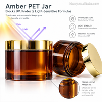 Pot cosmétique en plastique PET avec couvercle transparent doré, capacité de 50 à 1000 ml, pour le stockage de crème et de lotion