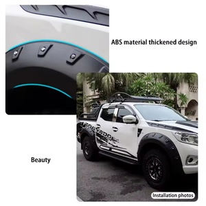 Accessoires de voiture universels flexibles de marque KQD, ABS 4x4, garde-boue en plastique noir, Nissan Navara Np300 2015-2021 - Product Image 5