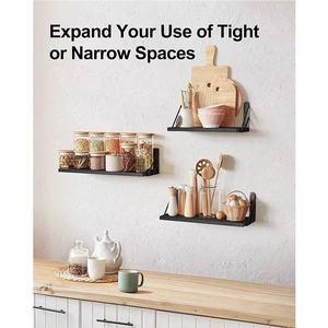 Étagères murales flottantes en bois rustique pour livres pour enfants, petite étagère pour salle de bain, bureau (lot de <span class=keywords><strong>3</strong></span>) - Product Image 6