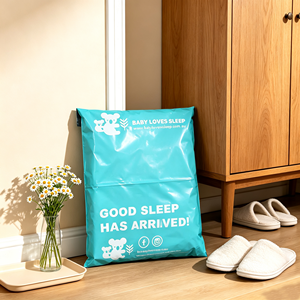 Custom Logo Printed Poly Mailer Bags Teal Green Shipping Bags <b>Waterproof</b> Self‑Seal Courier Envelopes for Baby Garment Boutique - Product Image 2