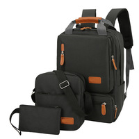 Ensemble de 3 sacs à dos pour ordinateur portable rouge, nouveau sac à dos scolaire et de voyage avec sac bandoulière et pochette, sac à dos professionnel pour ordinateur pour hommes et femmes