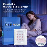 Patch de sommeil à micro-aiguilles OEM sous marque privée, patch transdermique à libération lente de micro-cristaux de graines de jujube