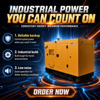 Groupe électrogène diesel 30 kW triphasé refroidi par eau 50/60 Hz avec ATS 30 kVA 50 kVA 80 kVA, groupe électrogène silencieux pour usage industriel