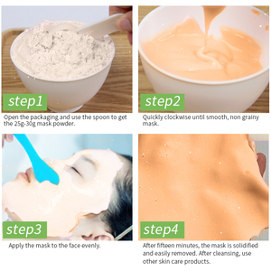 Private Label SPA Peel Off Vegan nutriente acido ialuronico idratazione Peptide maschera per il viso gelatina maschera per il viso Set di polvere - Product Image 5