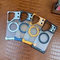Funda Metálica con Panel Trasero Translúcido Mate para Samsung S26 S22 S23 S24 S25 Ultra con Protección de 360° °   Soporte Magnético con Cubierta Antigolpes