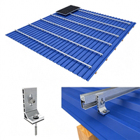 Kit de fixation solaire, pied en L et pince PV, accessoires de fixation pour l'installation solaire sur toiture métallique