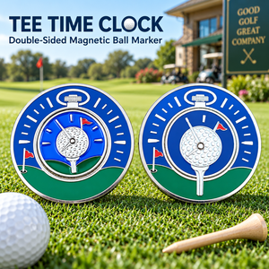 Marqueur de position de balle de golf magnétique OEM ODM avec illustration double face pour souvenirs d'événements de golf - Product Image 1