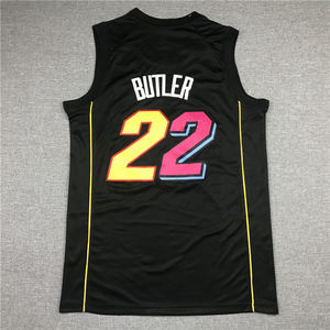 2025 vente en gros et Offres Spéciales hommes Sport <span class=keywords><strong>basket</strong></span>-ball brodé cousu noir rouge maillot #<span class=keywords><strong>22</strong></span> Jimmy Butler <span class=keywords><strong>Miami</strong></span> maillots - Product Image 5