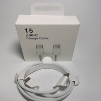 Câble de charge USB-C 60W pour iPhone 15, câble de données tressé double TYPE-C, câble de données en nylon tressé Macaron, câble de charge C-C