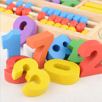 Jouet Abaque en Bois Montessori Intelligent d'Apprentissage Précoce et Éducatif pour le Calcul des Maths, pour Bébés et Enfants