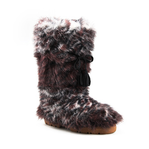 Venta caliente zapatos de mujer zapatos de piel barato caliente alto eje de invierno de <span class=keywords><strong>las</strong></span> mujeres botas de nieve - Product Image 1