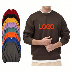 Sudaderas Personalizadas de Cuello Redondo de Algodón al por Mayor, Suéteres de Felpa de Alta Calidad para Hombre, Selección de Varios Colores - Product Image 1