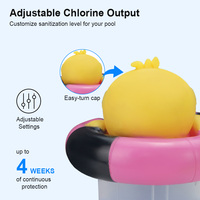 Schwimmender Chlor-Dispenser im Enten-Design aus Kunststoff für Schwimmbäder und Spas zur einfachen Chemikalienkontrolle