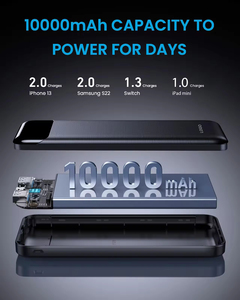 Batterie externe ultra-fine portable la plus vendue 10000mAh Li-Polymère 12W à charge rapide pour téléphone portable et tablette - Product Image 5