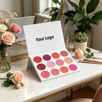 Palette de contouring crème 12 teintes, emballage noir mat, logo personnalisé OEM, fond de teint crème couvrant pour peaux africaines