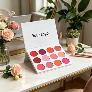 Palette de <span class=keywords><strong>contouring</strong></span> crème 12 teintes, emballage noir mat, logo personnalisé OEM, fond de teint crème couvrant pour peaux africaines - Product Image 6