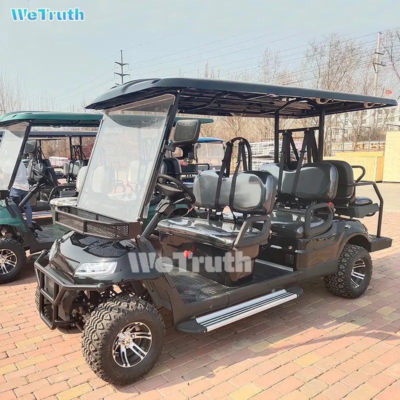 WeTruth NEW Off road tire passeggeri Buggy Electric Golf Car Golf cart con batteria al litio