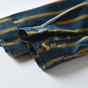 2025 nuova tuta Casual per bambini autunno Set di papillon a righe per ragazzi 100% Set due pezzi di cotone per il commercio estero - Product Image 3