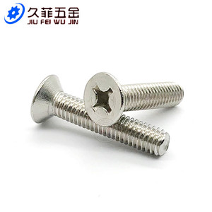 Jiu Fei Wu Jin - Tornillos de máquina Phillips de cabeza plana de acero inoxidable 304, M3 M4 M5 M6 M8 M10, rosca métrica estándar - Product Image 1