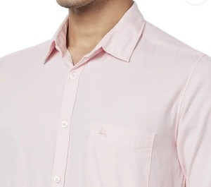 เสื้อเชิ้ตผู้ชายทรงเข้ารูป ผ้าฝ้ายถัก 100% แขนยาว สวมใส่สบาย ระบายอากาศได้ดี เป็นมิตรกับสิ่งแวดล้อม สีพื้น ผลิตในบังกลาเทศ รับผลิตแบบ ODM - Product Image 4