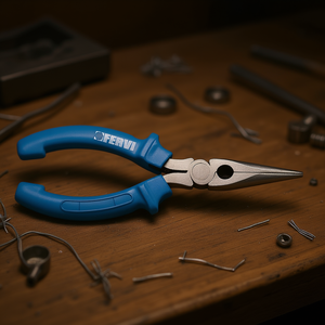 Pince à bec demi-rond Fervi 180 mm à pointe de précision pour travaux de filage - Product Image 3