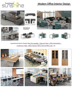 Ánh nắng mặt trời gỗ hiện đại điều hành CEO bàn 5 cm Độ dày bảng Top Sồi/Walnut Màu văn phòng CEO Ông Chủ bàn với ngăn kéo - Product Image 6