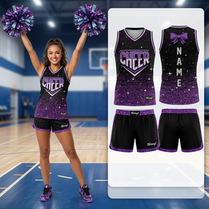 Personalized Sublimated Cheer Basketball Jersey Shiny Cheerleading Vest Top Cheer Girls Practice Wear