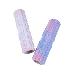 Rouleau de massage double zone avec poignée – Points texturés en relief pour relaxation musculaire profonde, léger (0,2 kg), noyau en EVA/PVC, idéal pour le <span class=keywords><strong>yoga</strong></span> - Product Image 5