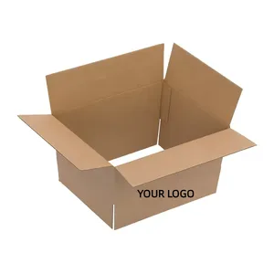 カスタムロゴプリント段ボール包装リサイクル可能なボックス段ボールカートンボックス配送移動ボックス