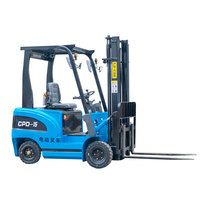 Chariot élévateur électrique assis CPD-10, capacité de charge 1000 kg, hauteur de levage 3 m, chariot élévateur à batterie 4 roues pour la manutention de matériaux en entrepôt