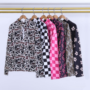 Sweat-shirt pour filles, col montant, fermeture éclair quart de tour, en coton, manches longues, pull-over pour enfants, tenues décontractées printemps-automne - Product Image 3