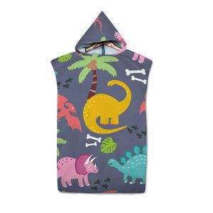 Custom Logo Quick Dry <b>Microfiber</b> Kids Hooded Wearable <b>Beach</b> Poncho <b>Towel</b> for Outdoor Summer Promotions - Product Image 4