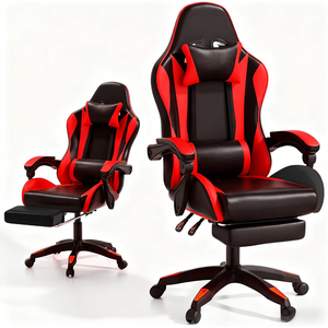 Acolchado <span class=keywords><strong>Racer</strong></span> Sporty Cadeira <span class=keywords><strong>Gamer</strong></span> Chile Cómoda <span class=keywords><strong>silla</strong></span> reclinable al por mayor de gama alta ergonómica con respaldo alto para juegos con reposapiés - Product Image 2