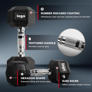 Mancuernas Hexagonales Modelo KG Suministradas por el Fabricante, Juego <span class=keywords><strong>de</strong></span> Mancuernas Hexagonales Recubiertas <span class=keywords><strong>de</strong></span> Goma Negra para Entrenamiento Físico en Casa o Gimnasio - Product Image 4