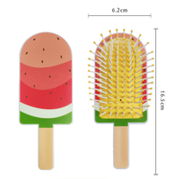 Mini Peigne à coussin d'air créatif série crème glacée - Peigne portable de dessin animé mignon pour lisser les cheveux
