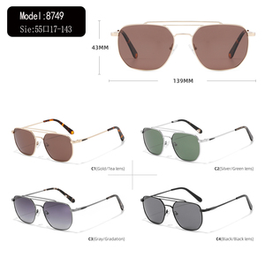Pilot Sunglasses Rectangle Metal Frame Green Polarized Lenses 100% UV Protection Unisex Outdoor Use - Product Image 3