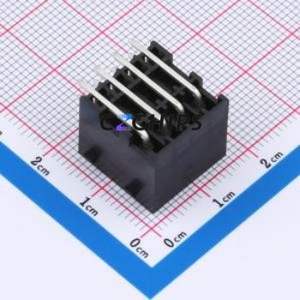 DB2ERHBG-3.5-2*4P-BK Plug-in Terminal Block Bent Lead Through Hole,P=3.5mm Board-to-Board / Socket Closed Snap Fixing 2x4P 3.5mm - Product Image 2