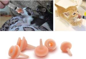 10 paquets de tétines d'alimentation originales <span class=keywords><strong>pour</strong></span> chatons et chiots, sucettes d'alimentation en silicone <span class=keywords><strong>pour</strong></span> animaux de compagnie et faune - Product Image 2