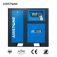 Compresseur d'air industriel rotatif à vis, silencieux, à injection d'huile, 7,5 kW, 10 CV, 7-13 bars, 220 V/380 V, petit modèle à entraînement direct