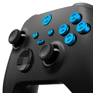 EXtremeRate Kits de boutons métalliques 8-en-1 bleus (Action, Home, Start, Retour, Partager) pour manette Xbox Series X S - Product Image 4
