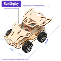 Kit Scientifique STEM Voiture en Bois Télécommandée Sans Fil DIY – Jouet Éducatif Électronique, Modèle à Construire, Puzzle et Ensemble d'Expériences pour Tous les Âges