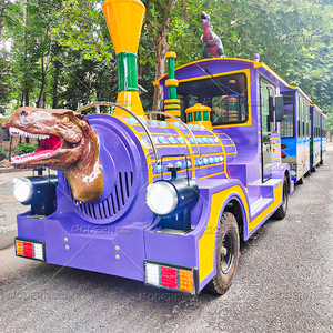 Train à dinosaures sans rails en acier, 27 places, avec fumée simulée et design accrocheur, idéal pour les parcs d'attractions familiaux. - Product Image 4