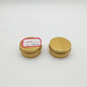 Best Selling Small Round Shape Recycle Bulk 10ml Gold Cosmetic Aluminum Cans