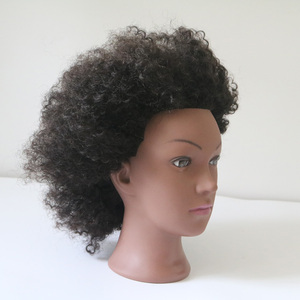 Tête de Mannequin <span class=keywords><strong>Afro</strong></span> en <span class=keywords><strong>Cheveux</strong></span> Humains 100% de 8 Pouces Tête de Poupée pour Entraînement <span class=keywords><strong>Afro</strong></span>-Américain Tête de Mannequin pour Pratique Styling Tressage - Product Image 3