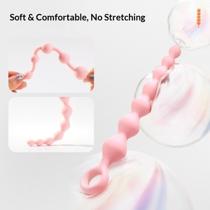 Juguete Sexual de Silicona Rosa Misterioso con Cuentas Graduales para Estimulación Anal/Vaginal, de Doble Uso, Impermeable, para Hombres <span class=keywords><strong>y</strong></span> <span class=keywords><strong>Mujeres</strong></span> - Product Image 3