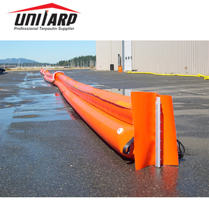Bâche en PVC de couleur <span class=keywords><strong>orange</strong></span>, barrage gonflable, barrage à eau, bâche en PVC enduite, rouleau de bâche pour barrière de sol - Product Image 4