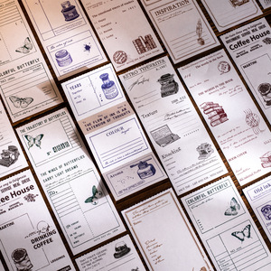Paquete de 30 piezas de papel de la serie Entre Palabras, estilo retro, tiras largas para cuaderno, cuaderno de ritmos mecánicos, material de fondo para collage - Product Image 1