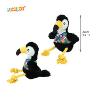 Famipet Fabricant – Nouveauté : Ensemble de jouets pour chiens en peluche douce et crépitante, design oiseaux mignons, thème estival, avec fonction couineur